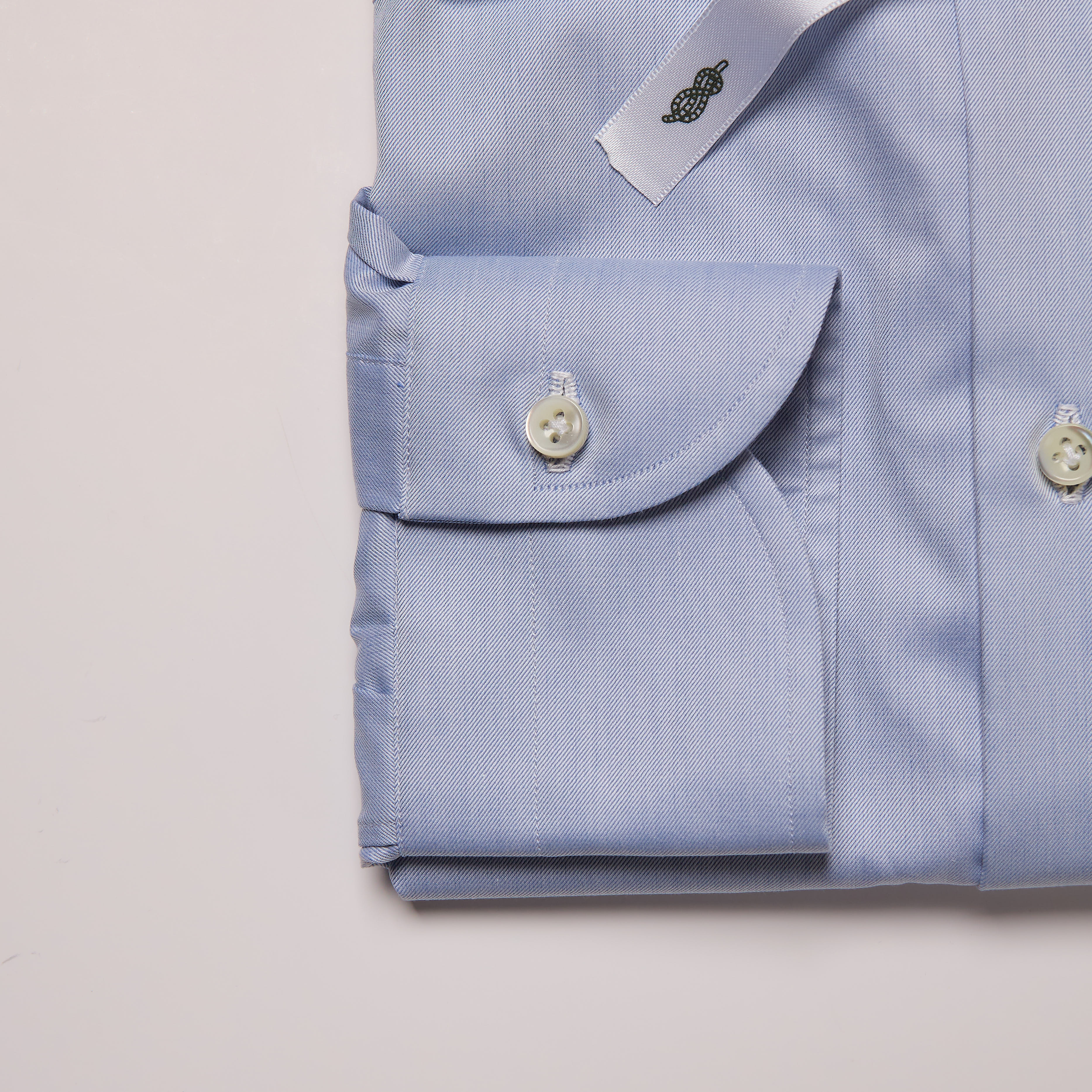 TWILL SHIRT - DARK BLUE - LUIGI BORRELLI - NAPOLI - Luigi Borrelli